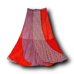 Chelsea & Violet Red and Purple Maxi Skirt